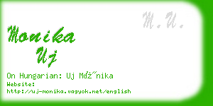 monika uj business card